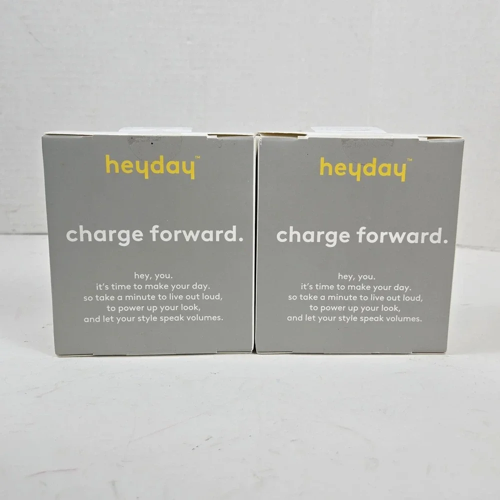 Lot of 2 Heyday Disco Ball USB-C Wall Charger 15W High Charging‎ Speed NIB